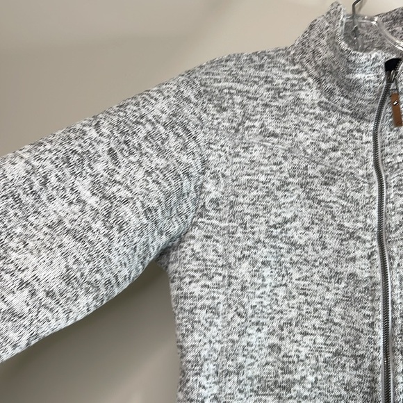 McKinley Rubin Knit Fleece Zip-Up Jacket Heather Grey High Neck Pockets M - Picture 6 of 14